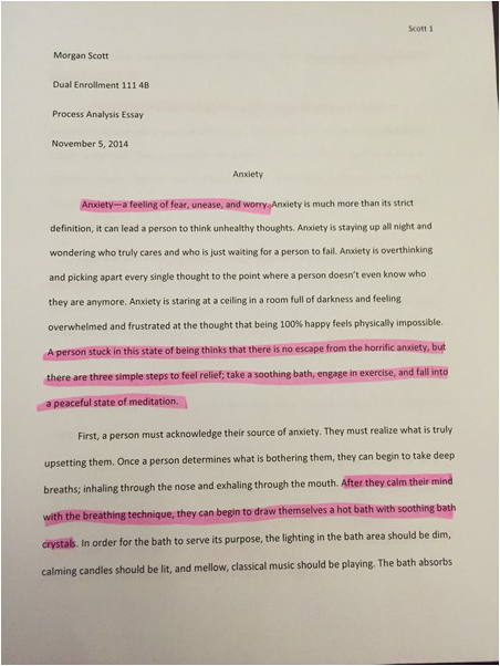 Process essay thesis statement
